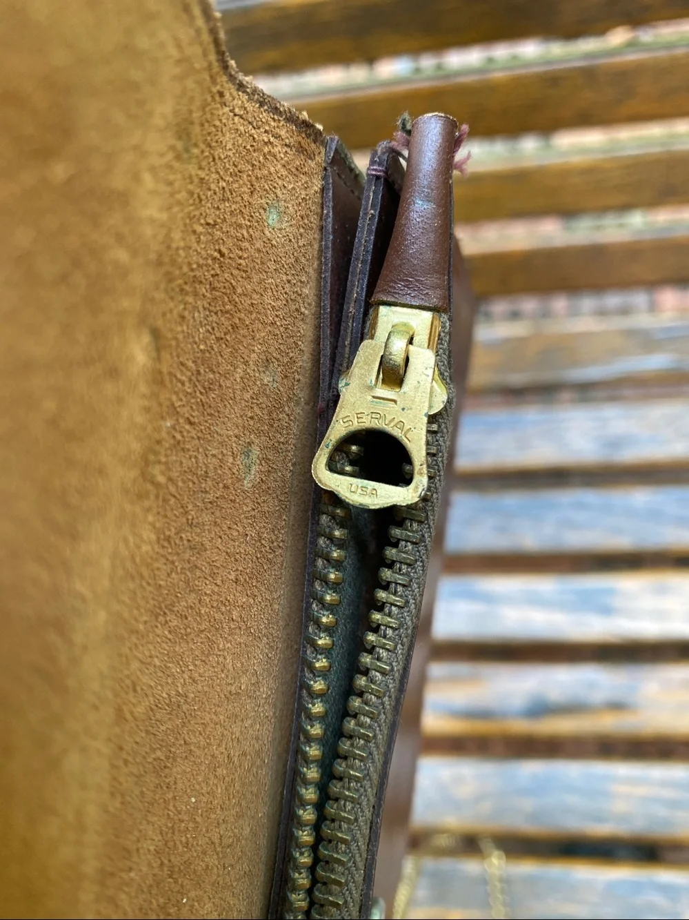 Vintage Leather Chain Wallet USA made